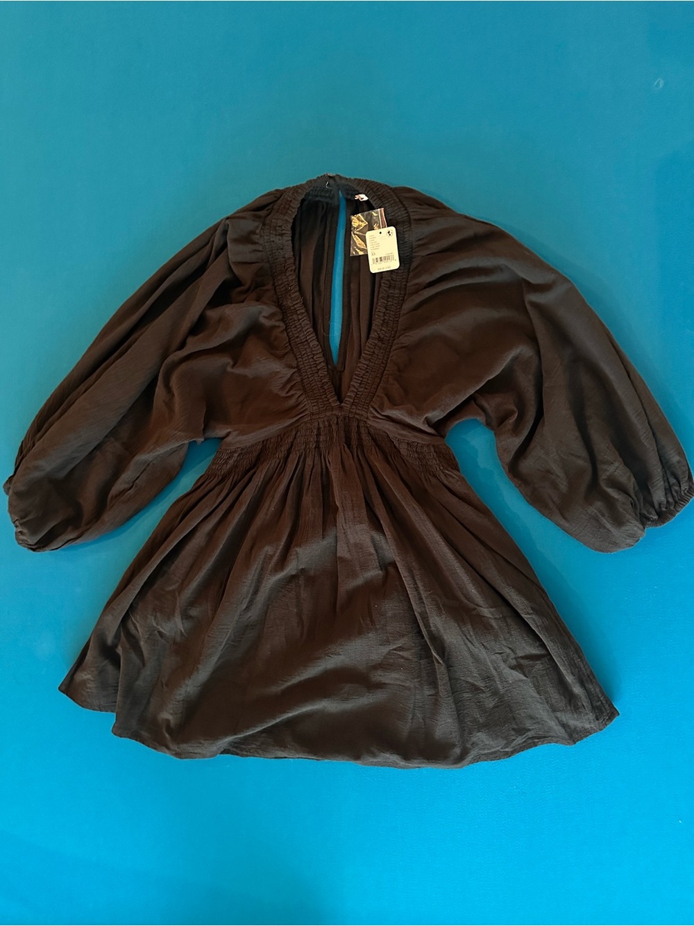 Free People “For The Moment” Black Mini Dress